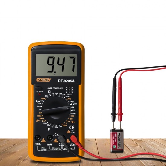 DT9205A Digital Multimeter Profesional Transistor Tester Backlight esr Meter