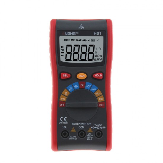 H01 4000Counts Auto Range Digital Multimeter AC/DC Voltage, AC/DC Current, Resistance, Capacitance, Frequency, Duty Cycle, Diode and Continuity Tester H01 4000Counts Auto Range Digital Multimeter AC/DC Voltage, AC/DC Current, Resistance, Capacitance, Frequency, Duty Cycle, Diode and Continuity Tester