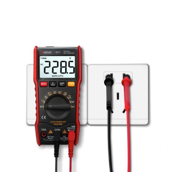 M20 True RMS 6000 Counts Dispaly Automatic Range Digital Multimeter AC/DC Current and Voltage Frequency Capacitance Diode Resistance Continuity Temperature Test