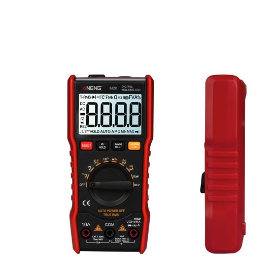 M20 True RMS 6000 Counts Dispaly Automatic Range Digital Multimeter AC/DC Current and Voltage Frequency Capacitance Diode Resistance Continuity Temperature Test