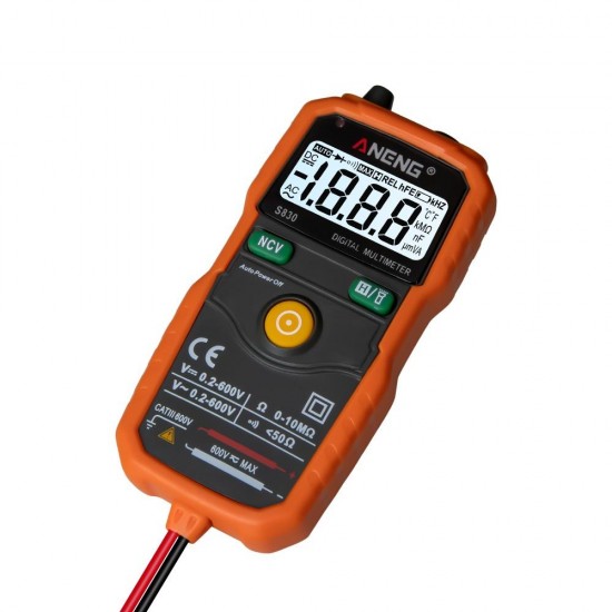 S830 True RMS Digital Multimeter Smart Multimeter Measuring DC/AC Voltage Meter Resistance Tester with LCD Display S830 True RMS Digital Multimeter Smart Multimeter Measuring DC/AC Voltage Meter Resistance Tester with LCD Display