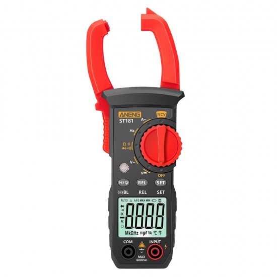 ST181 Digital Clamp Meter DC/AC Voltage 4000 Counts Multimeter Ammeter Voltage Tester Car Amp Hz Capacitance NCV Ohm Test
