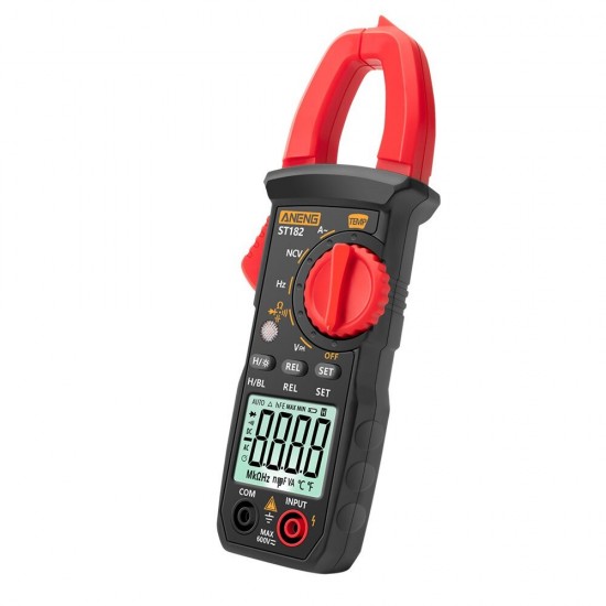 ST182 Digital Clamp Meter DC/AC Voltage Tester Clamp Multimeter Hz Capacitance NCV Ohm Test