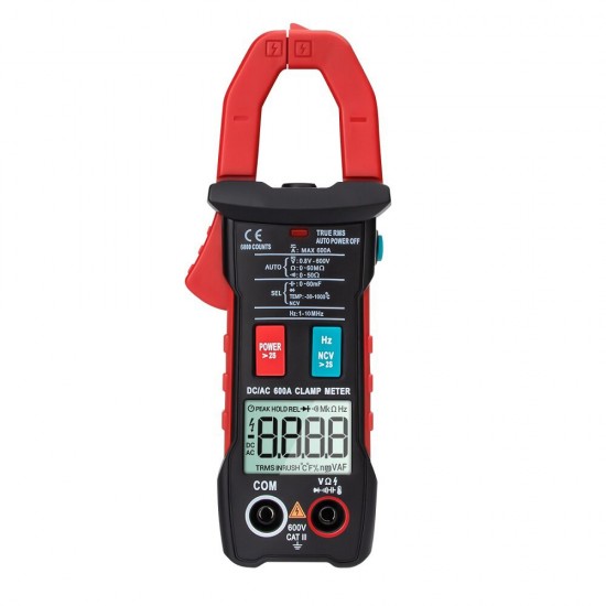 ST206 Digital Multimeter Clamp Meter 6000 Counts True RMS Amp DC/AC Current Clamp Tester Meters Voltmeter