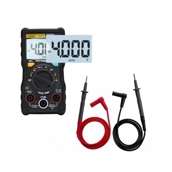 V01B True RMS Auto-ranging Digital Multimeter with 4000 Counts LCD Display AC/DC V/A Resistanc