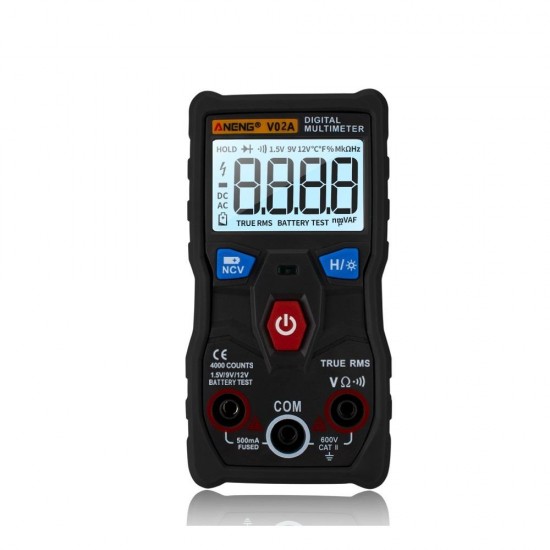 V02A Automatic Intelligent Gear Recognition Electrician NCV Pocket True RMS Digital Multimeter 4000 Counts Display with AC/DC Voltage and Current Measurement