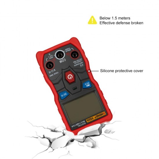 V02A Automatic Intelligent Gear Recognition Electrician NCV Pocket True RMS Digital Multimeter 4000 Counts Display with AC/DC Voltage and Current Measurement V02A Automatic Intelligent Gear Recognition Electrician NCV Pocket True RMS Digital Multimeter 4000 Counts Display with AC/DC Voltage and Current Measurement