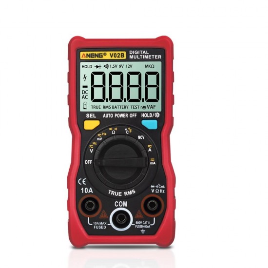 V02B 4000 Counts Auto-ranging Digital True RMS Multimeter With Temperature Measure Backlight+Flashlight