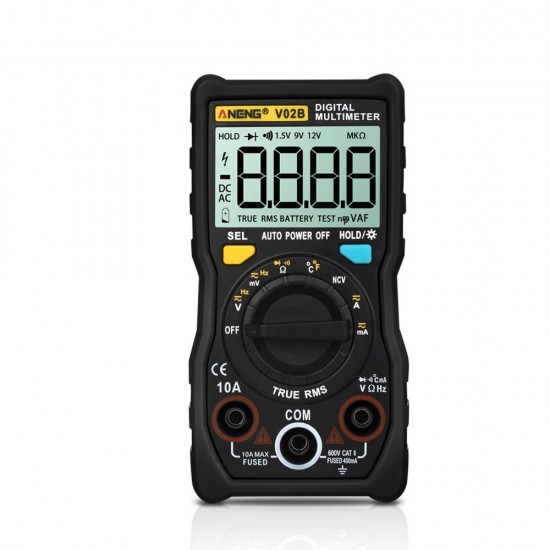 V02B 4000 Counts Auto-ranging Digital True RMS Multimeter With Temperature Measure Backlight+Flashlight