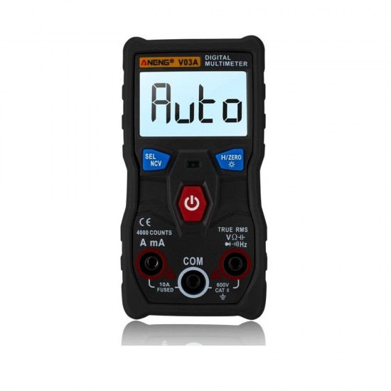 V03A Automatic Intelligent Gear Recognition Electrician NCV Pocket True RMS Digital Multimeter 4000 Counts Resistance Frequency Buzzer NCV Diode Measurement