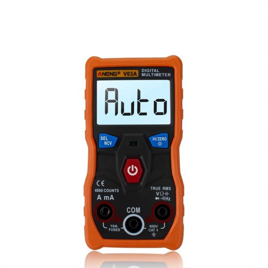 V03A Automatic Intelligent Gear Recognition Electrician NCV Pocket True RMS Digital Multimeter 4000 Counts Resistance Frequency Buzzer NCV Diode Measurement