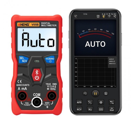 V05B Digital True RMS bluetooth 6000 Counts Professional Analog Multimeter AC/DC Currents Voltage Mini Testers Multimetro V05B Digital True RMS bluetooth 6000 Counts Professional Analog Multimeter AC/DC Currents Voltage Mini Testers Multimetro