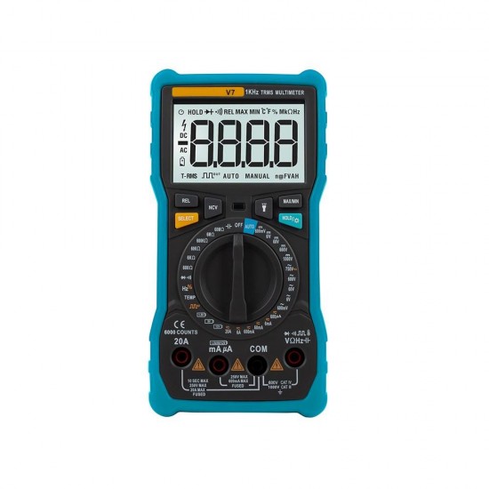 V7 6000 Counts TRUE RMS Digital Multimeter Square Wave Output Automatic/Manual Range V7 6000 Counts TRUE RMS Digital Multimeter Square Wave Output Automatic/Manual Range