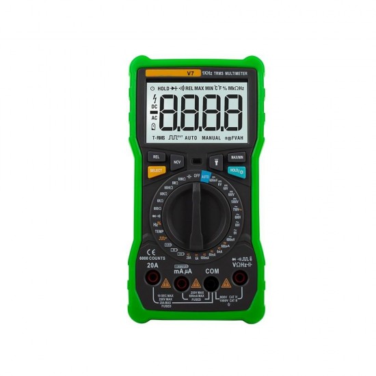 V7 6000 Counts TRUE RMS Digital Multimeter Square Wave Output Automatic/Manual Range V7 6000 Counts TRUE RMS Digital Multimeter Square Wave Output Automatic/Manual Range