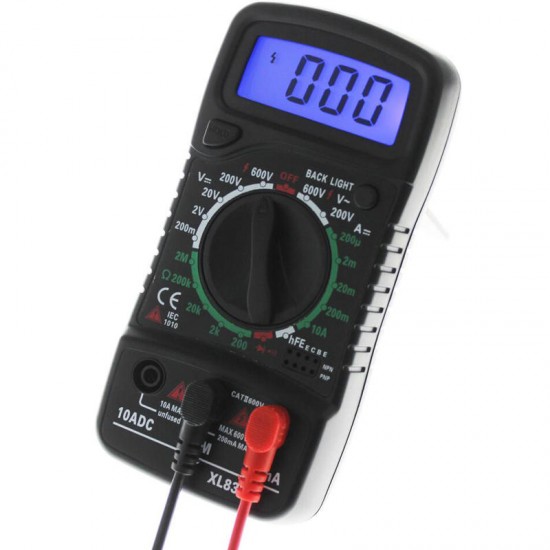 XL830L Digital LCD Multi Meters Volt Meter Ammeter AC/DC/OHM Volt Current Tester+SMD Chip Testing Tool