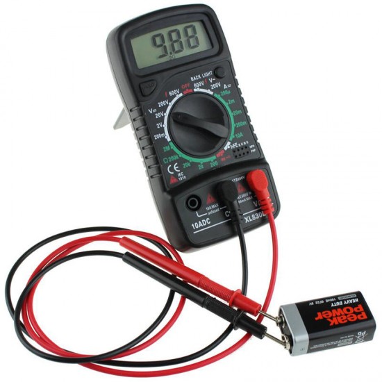 XL830L Digital LCD Multimeter Voltmeter Ammeter AC/DC/OHM Volt Current Tester XL830L Digital LCD Multimeter Voltmeter Ammeter AC/DC/OHM Volt Current Tester