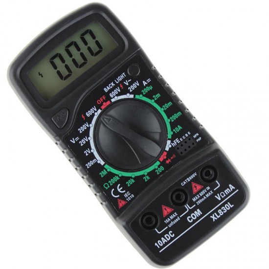 XL830L Digital LCD Multimeter Voltmeter Ammeter AC/DC/OHM Volt Current Tester