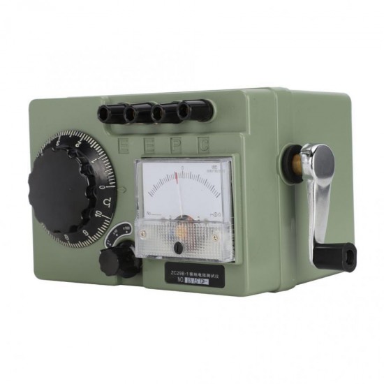 Anti-Thunder Hand Crank Earth Ground Resistance Tester Meter Testing Instrument 1000Ω Multimeter Anti-Thunder Hand Crank Earth Ground Resistance Tester Meter Testing Instrument 1000Ω Multimeter