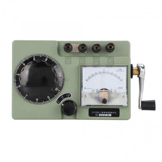 Anti-Thunder Hand Crank Earth Ground Resistance Tester Meter Testing Instrument 1000Ω Multimeter