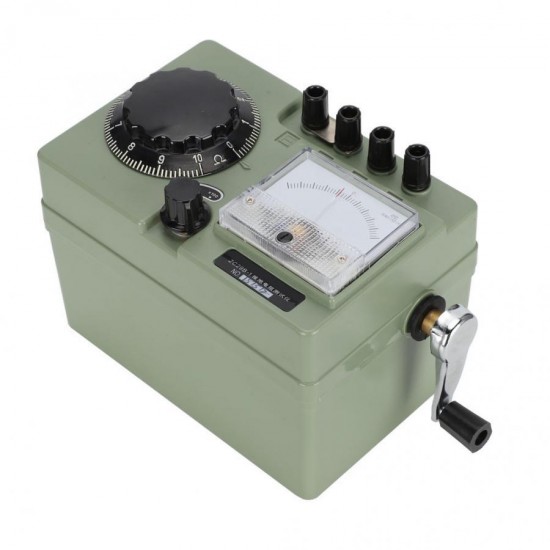 Anti-Thunder Hand Crank Earth Ground Resistance Tester Meter Testing Instrument 1000Ω Multimeter