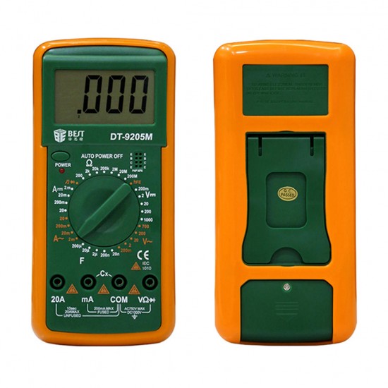 DT9205M LCD AC DC Volt AMP OHM Electrical Digital Multimeter