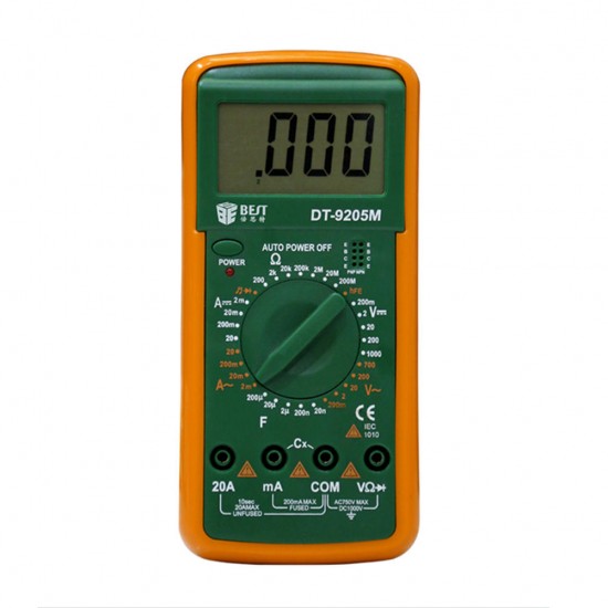 DT9205M LCD AC DC Volt AMP OHM Electrical Digital Multimeter