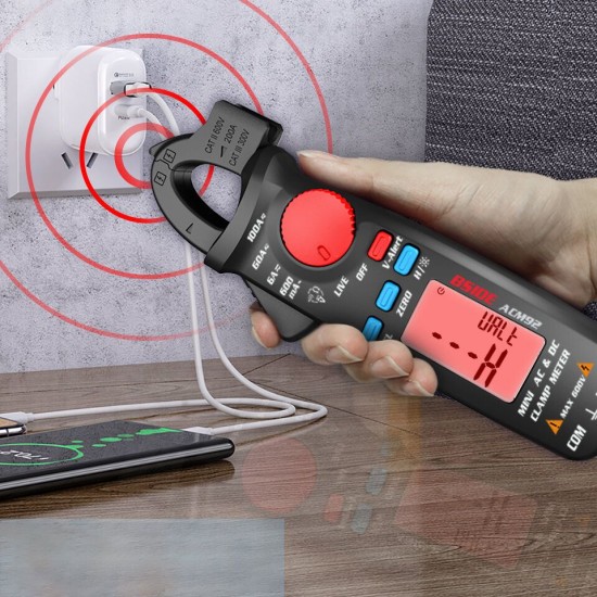 ACM92 DC/AC Clamp Meter Self-varying Multimeter Voltage Frequency Resistance Live NCV Check