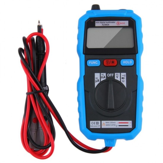 ADM04 Mini Digital Auto Range Non-Contact Multimeter Voltage Current Meter Diode Tester