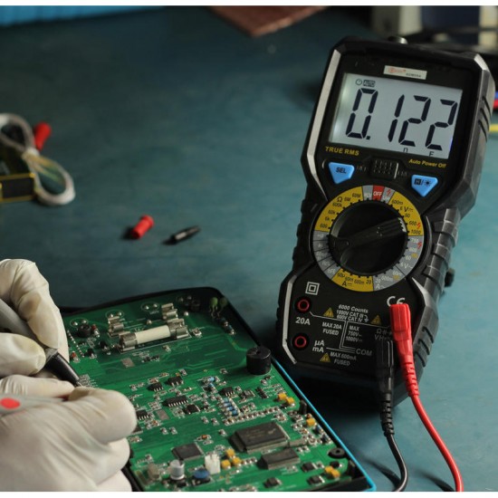 ADM08A 6000 Counts True RMS Digital Multimeter with 1000V AC/DC Voltage Resistance Capacitance Frequency Duty Ratio Triode Tester ADM08A 6000 Counts True RMS Digital Multimeter with 1000V AC/DC Voltage Resistance Capacitance Frequency Duty Ratio Triode Tester