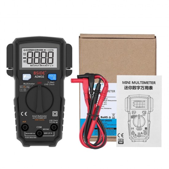 ADMS6 Digital 6000 Counts True RMS Multimeter Tester With V-alert Test +Live Wire and Null Wire Test+ Full Measuring Range ADMS6 Digital 6000 Counts True RMS Multimeter Tester With V-alert Test +Live Wire and Null Wire Test+ Full Measuring Range