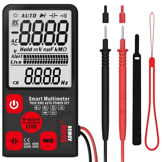 ADMS9 Mini Digital Multimeter Voltage Tester Voltmeter Ohm Resistance NCV Continuity Test