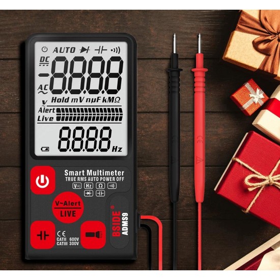 ADMS9 Mini Digital Multimeter Voltage Tester Voltmeter Ohm Resistance NCV Continuity Test ADMS9 Mini Digital Multimeter Voltage Tester Voltmeter Ohm Resistance NCV Continuity Test