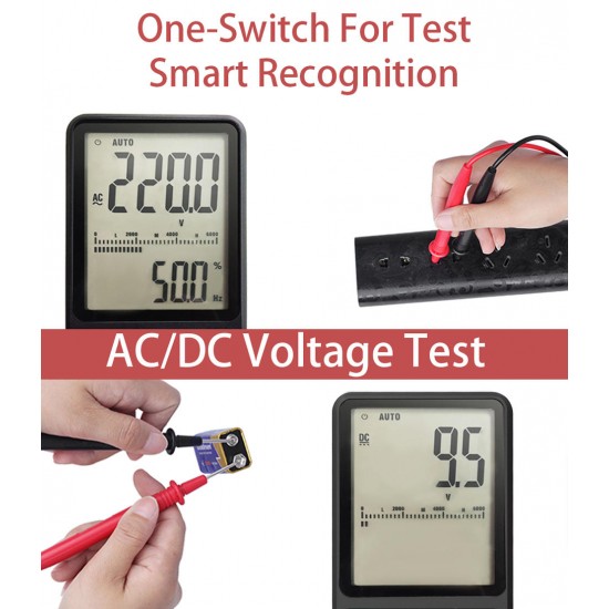 ADMS9 Mini Digital Multimeter Voltage Tester Voltmeter Ohm Resistance NCV Continuity Test