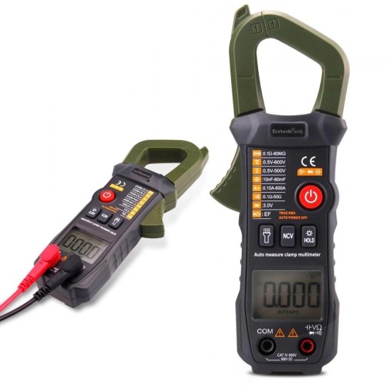 Digital Clamp Meter Multimeter Automatic Identification 6000 Counts DC AC Resistance Capacitance Diode NCV Tester Mini Digital Clamp Meter Multimeter Automatic Identification 6000 Counts DC AC Resistance Capacitance Diode NCV Tester Mini
