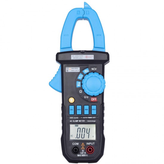 ACM01 Plus Auto Range Manual Range Digital AC Current Clamp Meter Multimeter Diode Continuity Test with Backlight NCV Function