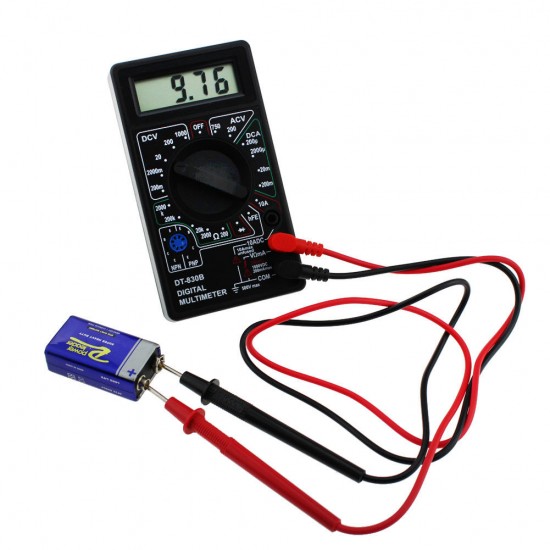 DT-830B LCD Digital Multimeter Electric Voltmeter Ammeter Ohm Tester AC/DC 750/1000V Amp Volt Ohm Tester Meter