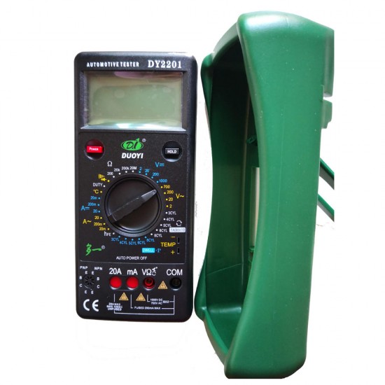 DY2201 Digital Automotive Tester Multimeter 500-10000 RPM Dwell Angle Temperature Meter Multimetro DY2201 Digital Automotive Tester Multimeter 500-10000 RPM Dwell Angle Temperature Meter Multimetro