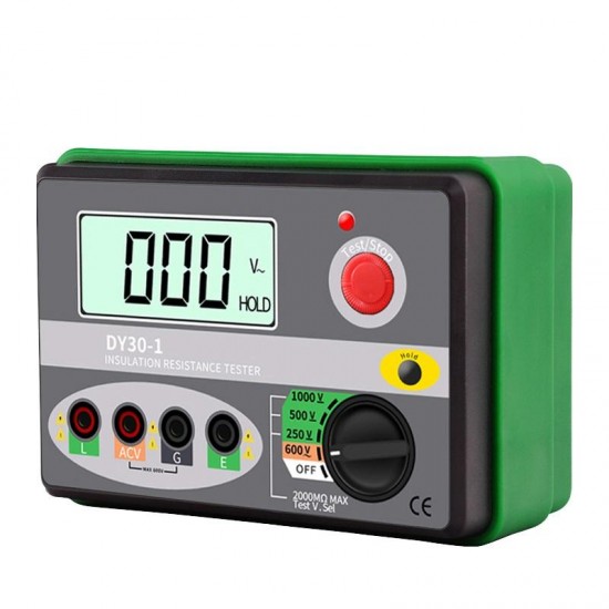 DY30-1 Digital Insulation Resistance Tester Meter 2000M 0hm 250V 500V 1000V Megohmmeter Voltmeter Car Circuit Test Repair DY30-1 Digital Insulation Resistance Tester Meter 2000M 0hm 250V 500V 1000V Megohmmeter Voltmeter Car Circuit Test Repair