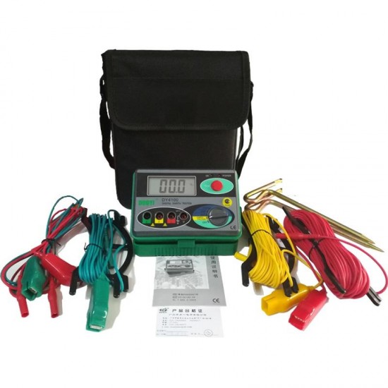 DY4100 Resistance Tester Digital Earth Tester Ground Resistance Instrument Megohmmeter 0-2000 Ohm Higher Accuracy Meter