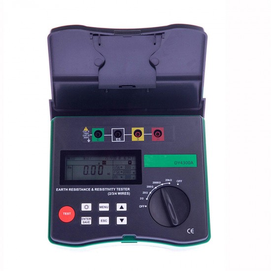 DY4300A Digital Ground Earth Resistance Tester Meter 0.001 Ohm - 200KOhm 94Hz 105Hz 111Hz 128Hz