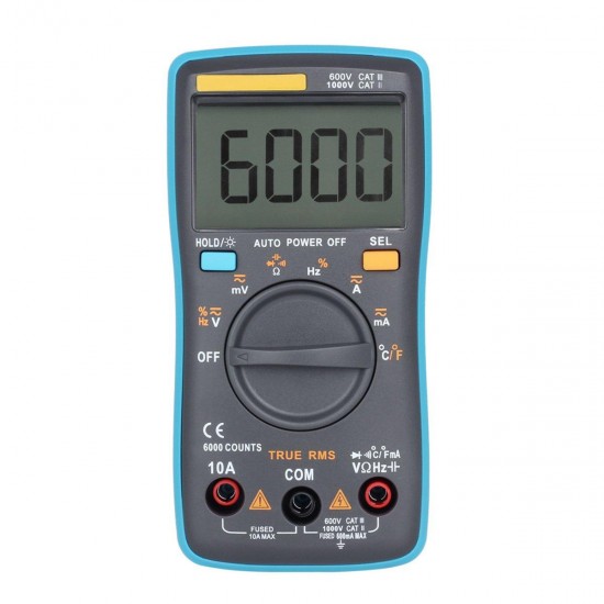 Digital LCD Multimeter Voltmeter Portable Ammeter AC DC Volt Current Test