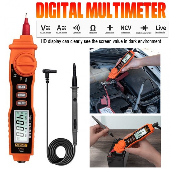 Digital Multimeter Pen Type Volt Electric Meter Handheld Resistance Diode Tester