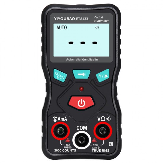 ET8133 Digital Multimeter True RMS 2000 Counts Display Auto Measure Automatic Range Digital Multimeter With NCV Resistance Diode Continuity Test ET8133 Digital Multimeter True RMS 2000 Counts Display Auto Measure Automatic Range Digital Multimeter With NCV Resistance Diode Continuity Test