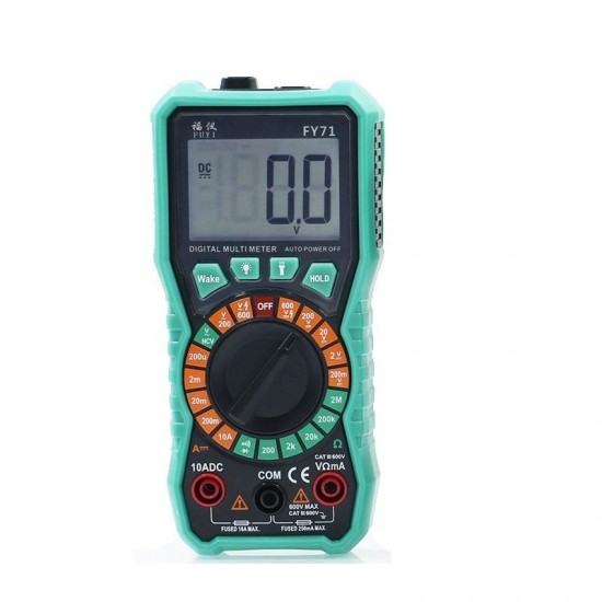 FY71 Pocket Auto Range Digital Multimeter AC DC Current Voltage Meter Measurement Resistor True RMS Household Multimeter