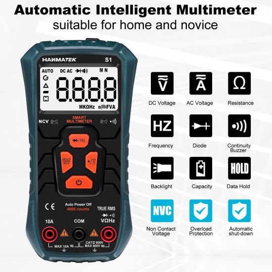 S1 NCV-Non Contact Backlit Digital Multimeter with Illumination