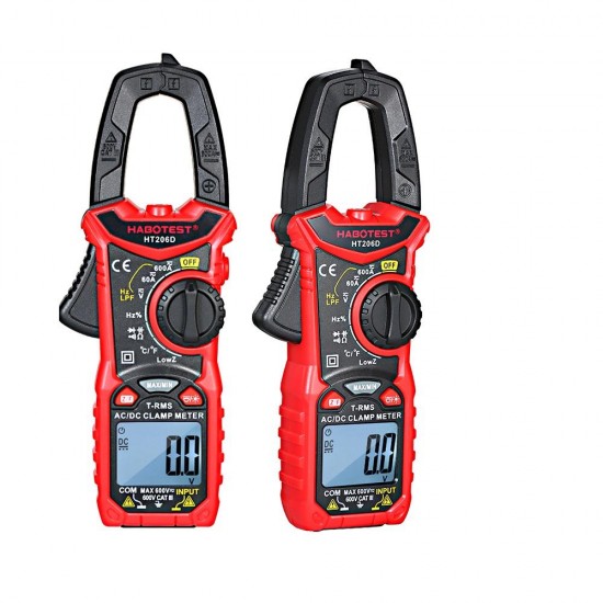 HT206A/HT206B/HT206D AC/DC Digital Clamp Meter for Measuring AC/DC Voltage , AC/DC Current, NCV Clamp Multimeter HT206A/HT206B/HT206D AC/DC Digital Clamp Meter for Measuring AC/DC Voltage , AC/DC Current, NCV Clamp Multimeter