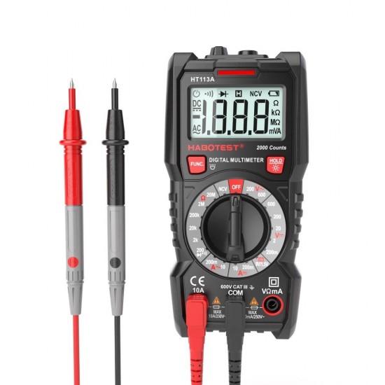 HT830l HT113A/B/C High Precision Digital Profissional Multimeter DC/AC Voltage Current Meter Handheld Digital Mini Multitester Ammeter NCV