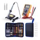 110V 220V 60W Digital Multimeter Adjustable Temperature 21 Pieces Electric Soldering Iron Kit Tools