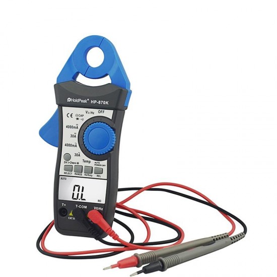 Digital Clamp Meter HP-870K 4000 Auto Range DC AC Multimeter True RMS Frequency Backlight Diode Test Date Hold Function
