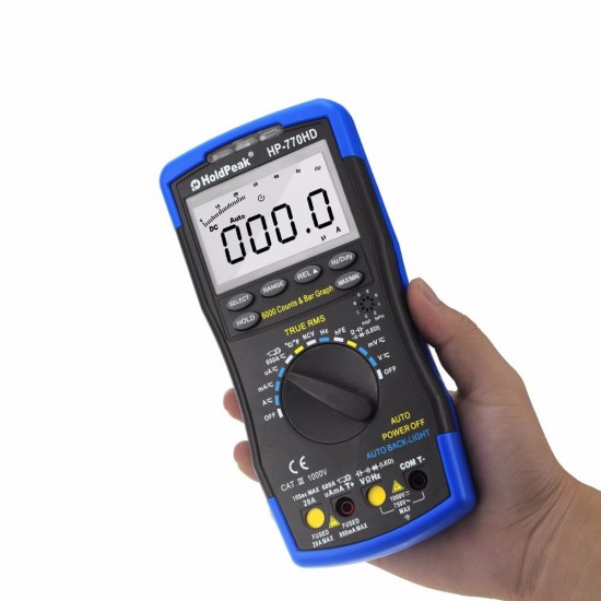 HP-770HD Autorange Digital Multimeter True RMS AC/DC Voltage Frequency Electrical Tester HP-770HD Autorange Digital Multimeter True RMS AC/DC Voltage Frequency Electrical Tester